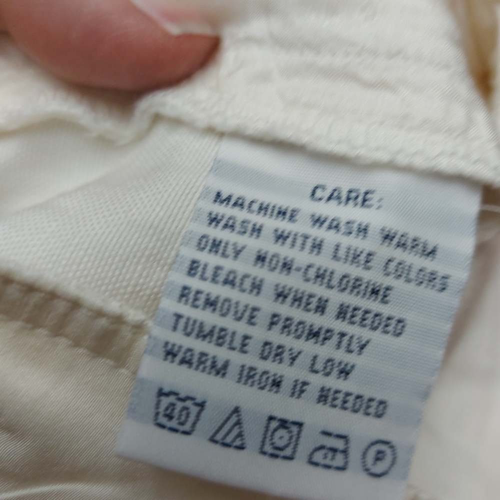 Ralph Lauren hight waist straight leg dress pants White Size 14 Flax Cotton - Picture 9 of 10